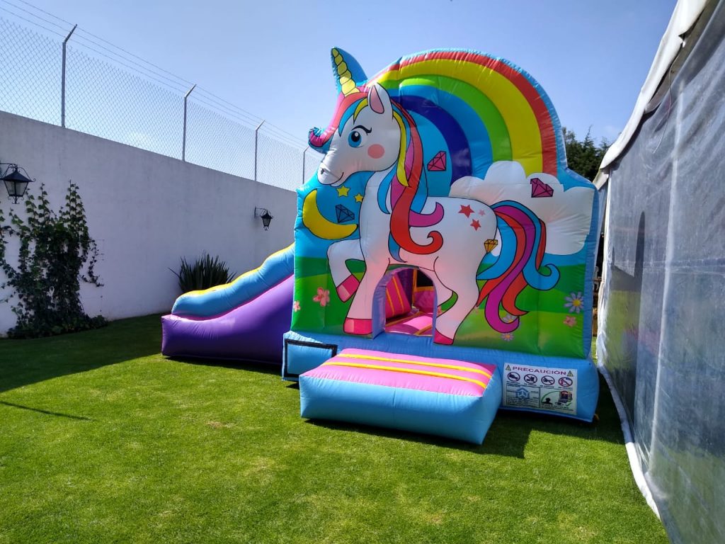Unicornio arcoiris inflable toluca
