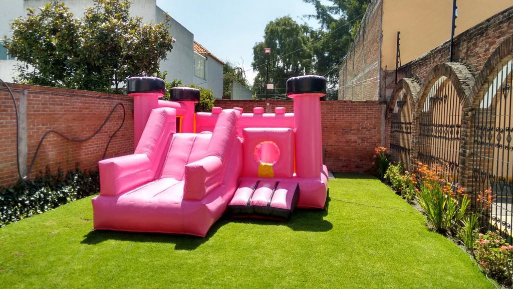Renta de inflable rosa en toluca y metepec